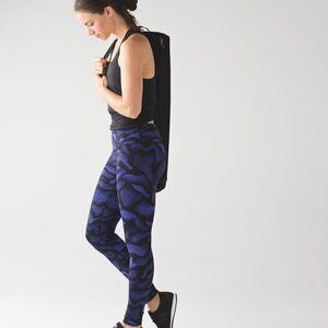 Lululemon Wunder Under Purple Black Warp Full Length